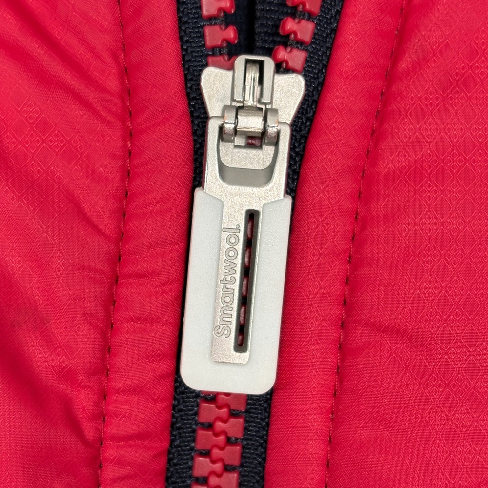 Smartwool Women Vest Medium Red Merino Wool Smarloft Hooded Quilted Full Zip - Picture 3 of 16